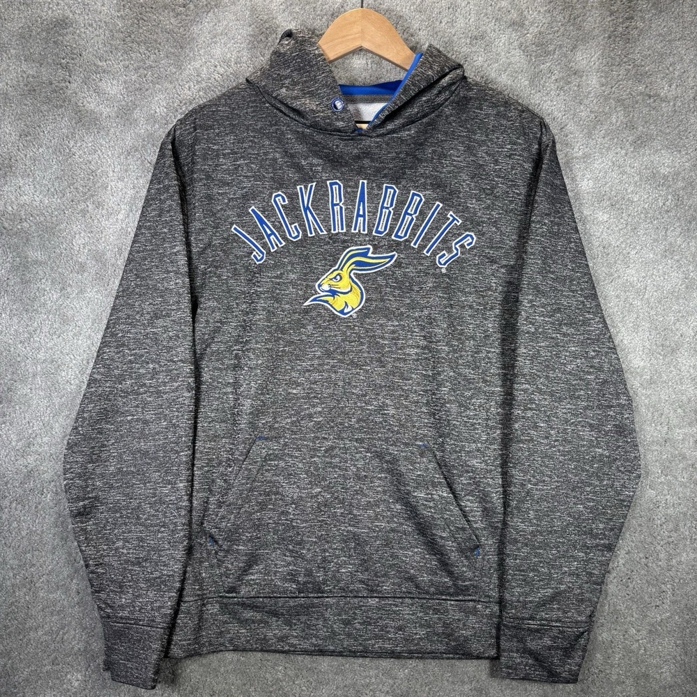South‎ Dakota State Jackrabbits Hoodie Sweatshirt Pullover Gray Embroidered